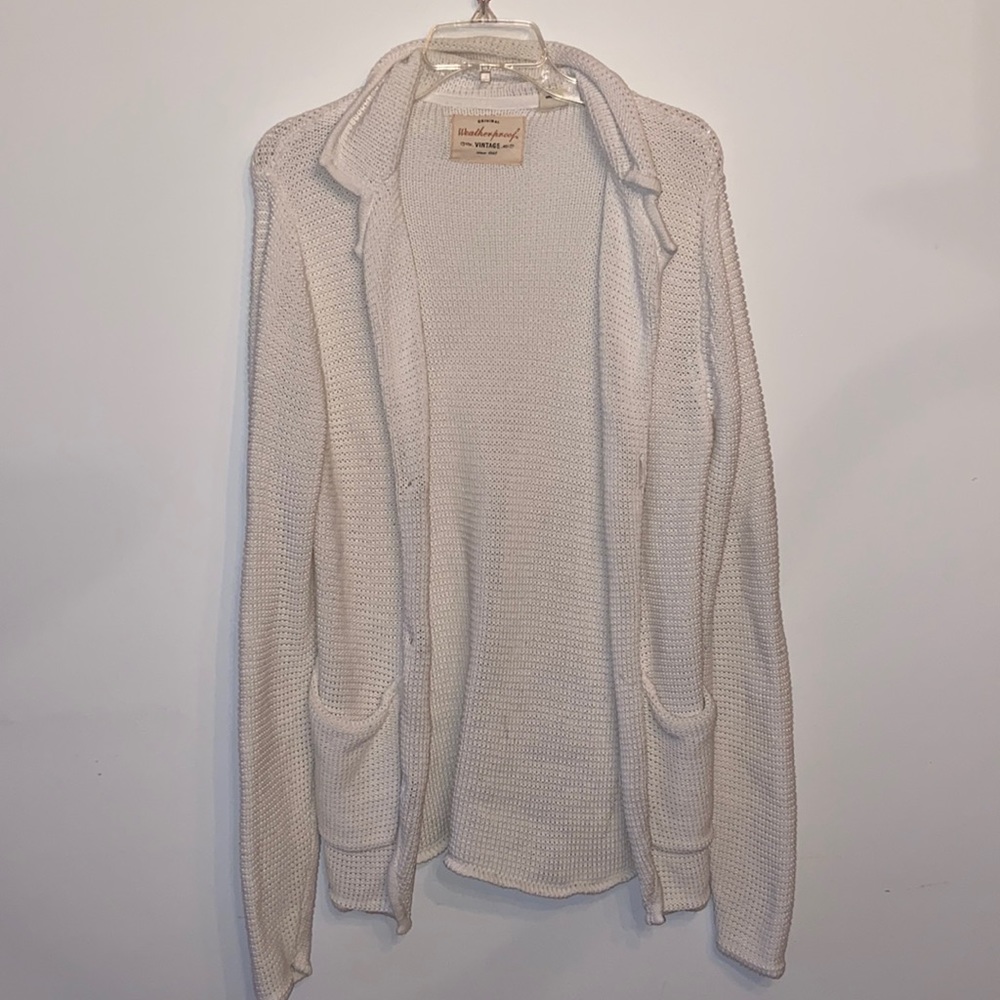 Weatherproof vintage cardigan white size small